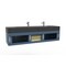Castello Usa Nile 72" Wall Mounted Blue Vanity With Black Top And Brushed Nickel Handles CB-MC-72BLU-BN-2053-BL - alternate 3